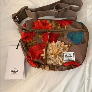 Herschel Supply Company Floral Crossbody Bag - Brown and Red